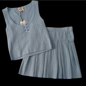 Hippie Rose Light Blue Casual Dress Set NWT